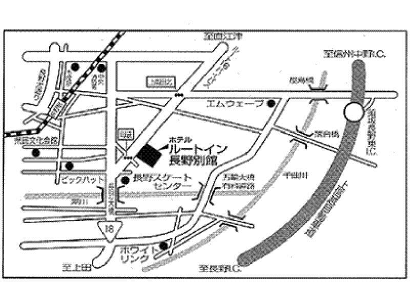 Hotel Route-Inn Nagano Bekkan Exterior foto